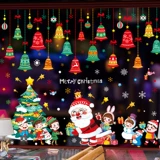 Рождественский декор для детского сада, стеклянная оконная наклейка, наклейки для пожилых людей