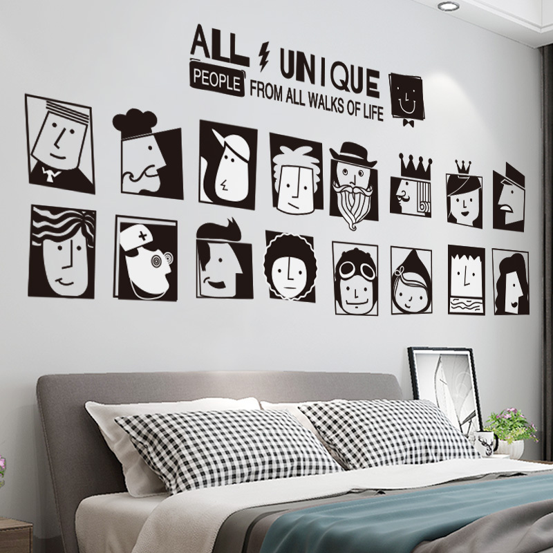 Bedroom Decoration for Boys, Room Makeover, Dormitory Poster Wall Stickers, Wall Decals, Wall Paper, Self-Adhesive Creative Wallpaper