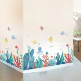 Морская детская мультяшная наклейка для раннего возраста на стену, настенные самоклеющиеся наклейки