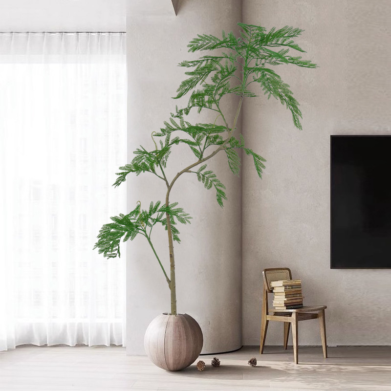 Blue Flower Couplets Emulation Green Planting Potted Plant High-end Light Lavish Indoor Living Room Living-room Decorated Flower Pendulum with Fake Tree Bionic Plant-Taobao