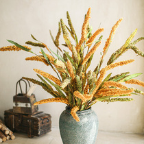 (Seven Mo) simulation millet fake wheat ear millet personality home decoration flower art rural garden shooting props