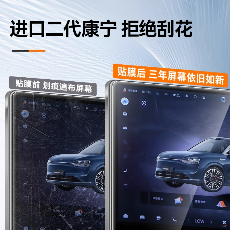 Newyu25 New Huawei Wenjie M8/M9 Screen Tempered Film, Central Control Navigation Protective Film, Instrument Tempered Film