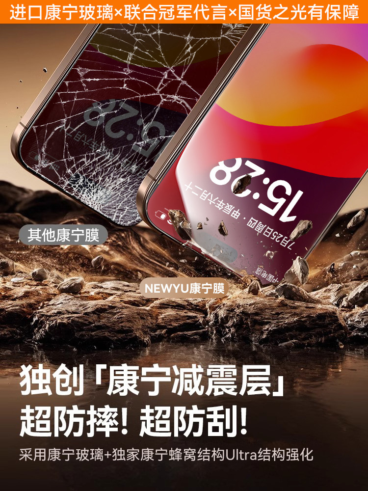 Suitable for Apple 17 Tempered Glass Screen Protector, iPhone 16 New Model Apple 15 Pro Max Dust-Free Packaging, 14 Pro, Apple 15/14 Phone, 13 Pro Max Protective Plus Anti-Peep 12/11 Corning Xr Matte S