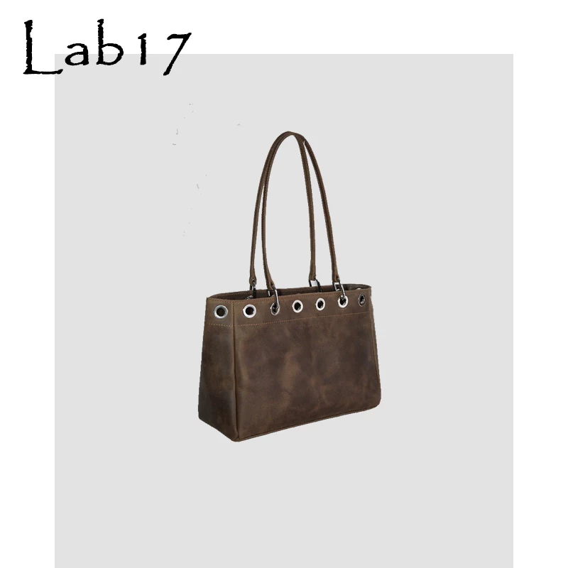 【Paloma Wool Designer Brand】Подтверждена подлинность 24 новая кожаная черезплечевая сумка с металлическими пористыми вставками для женщин