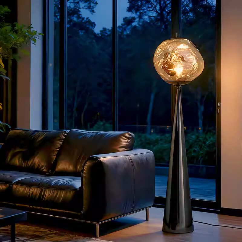 Italian Minimalist Lava Floor Lamp Next to the Sofa in the Living Room, High-End Light Luxury Art Ornament, Bedroom Atmosphere Table Lamp