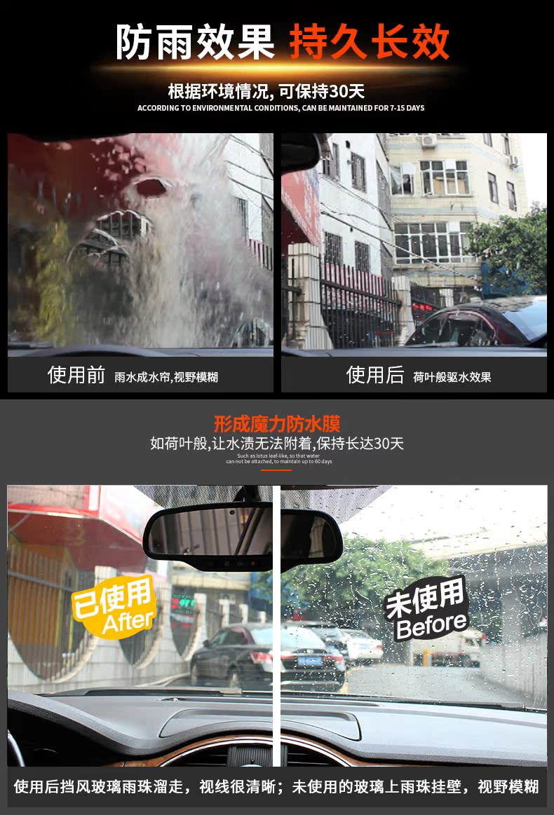 FMS汽车玻璃镀膜防雨剂车用除水防水剂后视镜驱水剂 防雨剂