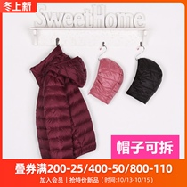 Fat ladies winter coat thin down jacket short fattening plus size fat mm200 kg loose thin clothes