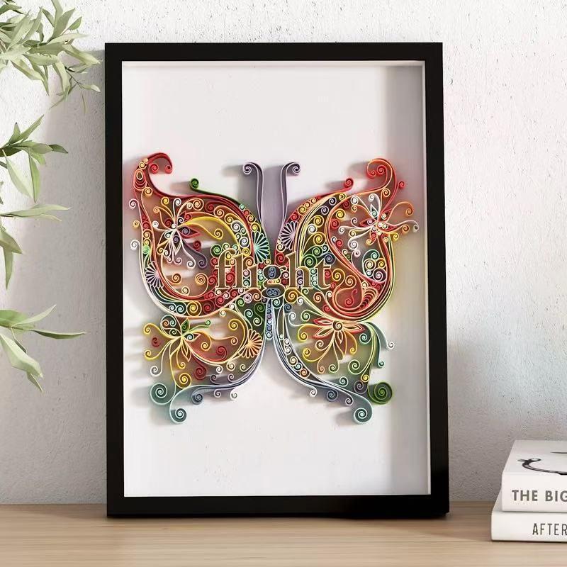 Paper Quilling DIY Hollow Photo Frame A4 Photo Frame Hollow 2cm Plastic Photo Frame Specimen Nail Art Three-Dimensional Display Frame