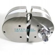 Stainless steel glass door lock central door lock moving door lock round storefront shop lock double Open