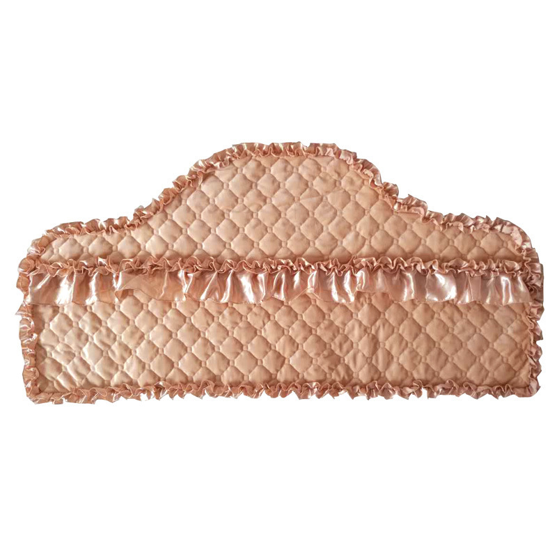 Arc bed head cover European bed head large soft bag cloth bed head cover solid wood mahogany art cover customized