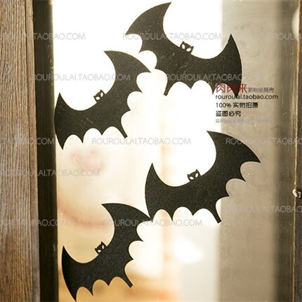 (6 loaded) Halloween Decorative Glass Windows Stickup Wall Stickup to Decorative Blood-sucking Bat Stickup