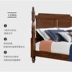 Đồng quê Mỹ giường gỗ rắn giường ngủ chính nội thất giường 1,8 mét giường đôi tối giản hiện đại ánh sáng sang trọng 1,5 giường châu Âu - Giường