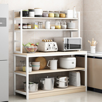 Kitchen storage rack floor-to-floor multi-function cabinet storage rack household cupboard microwave oven shelf