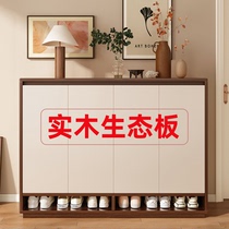 Dongwo Naijia solid wood shoe cabinet at the door of the building and into the entrance hall integrated new style 2024 popular shoe rack