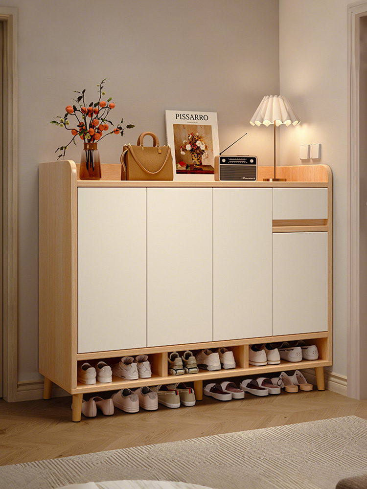 Shoe Cabinet for Home Entrance, 2025 New Model, Indoor Solid Wood Entryway Storage Cabinet, Integrated Wall-Mounted Hallway Shoe Rack