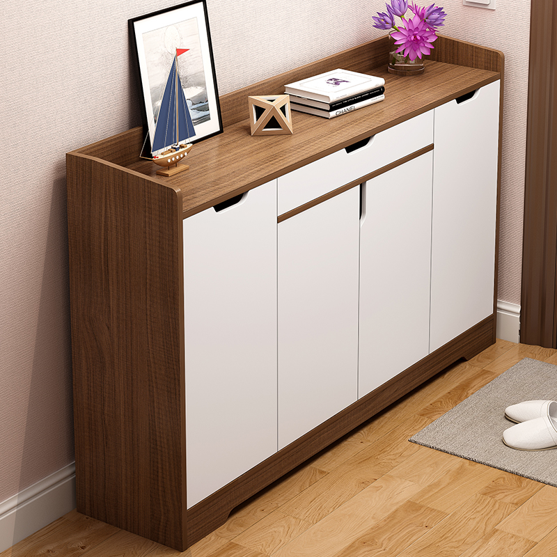 Shoes cabinet doorway Home doorway entrance door Xuanguan cabinet integrated simple balcony to contain economical small family-type shoe rack-Taobao