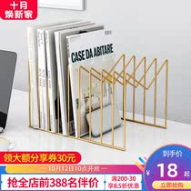 Table bookshelf dormitory iron storage rack metal desktop storage simple office small magazine finishing shelf