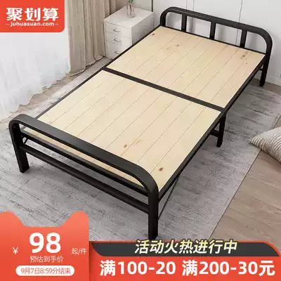 Rollaway bed strong durable simple nap rental room single bed office portable double reinforced small hard board bed