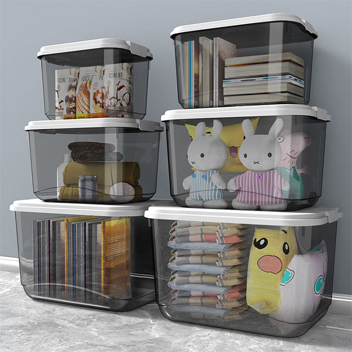 Finishing box containing box home transparent plastic hamper toy containing box large number of clothes with zero food book containing box
