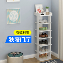 Small shoe shelf space-saving household economy multi-layer simple narrow door behind the door small mini shoe cabinet