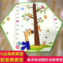 Toy pool hexagonal mat sand pool mat ocean ball pool mat climbing mat round mat support custom climbing mat