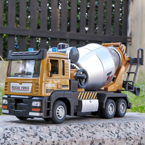 Alloy mixer truck toy car boy children concrete transport vehicle cement engineering vehicle toy simulation car