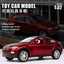1:32X6 car model simulation alloy toy car boy childrens return car SUV off-road vehicle metal car