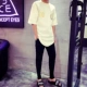 Áo thun nam tay dài mùa hè in không gian cotton ngắn tay Áo thun nam phiên bản Hàn Quốc của tay áo dài năm điểm phần dài T - Áo phông ngắn áo phông nam tay ngắn đẹp