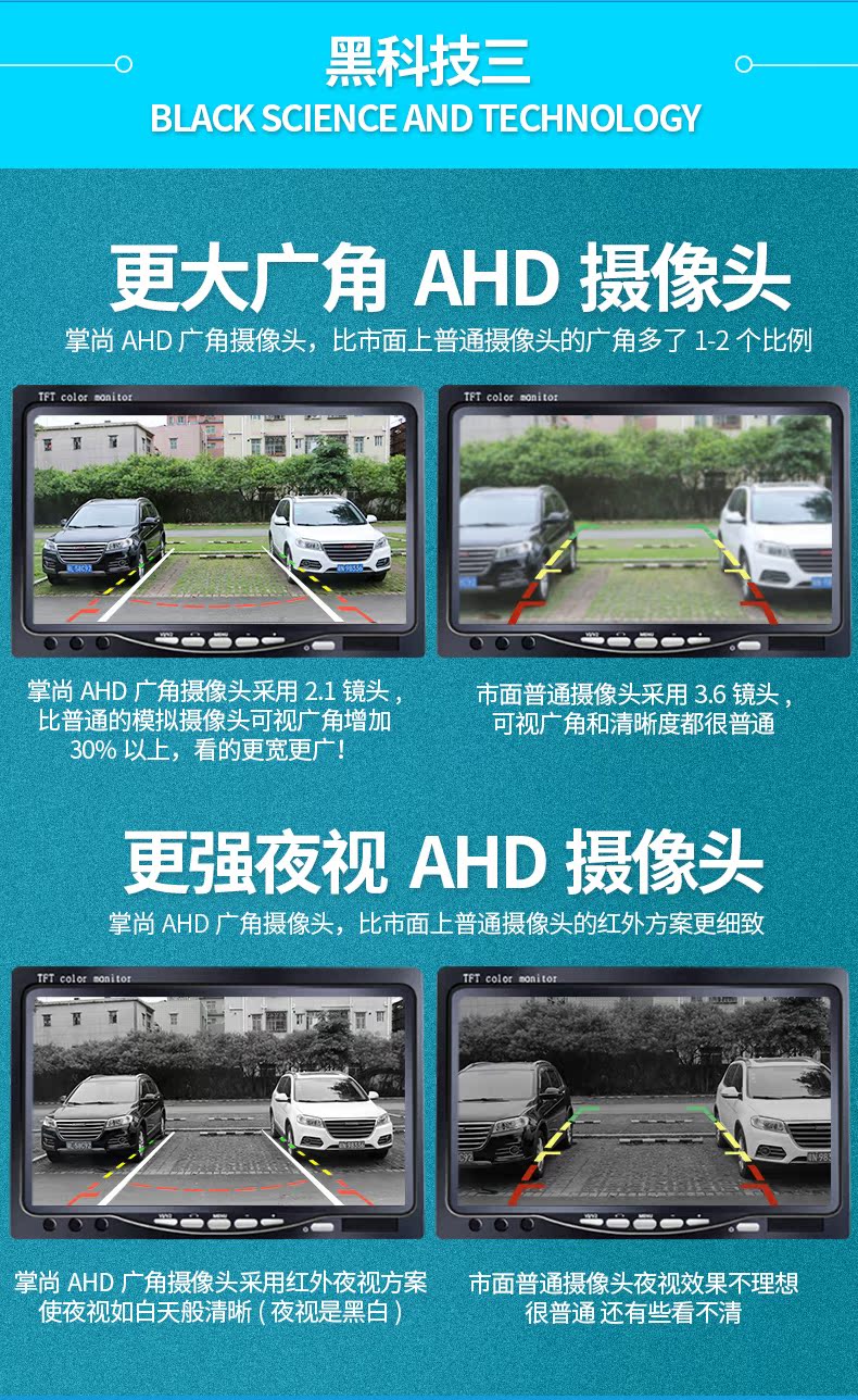 HD 7 inch hình ảnh xe tải đảo ngược LCD màn hình TV nhỏ màn hình máy tính để bàn xe mini màn hình - Âm thanh xe hơi / Xe điện tử loa sub nakamichi