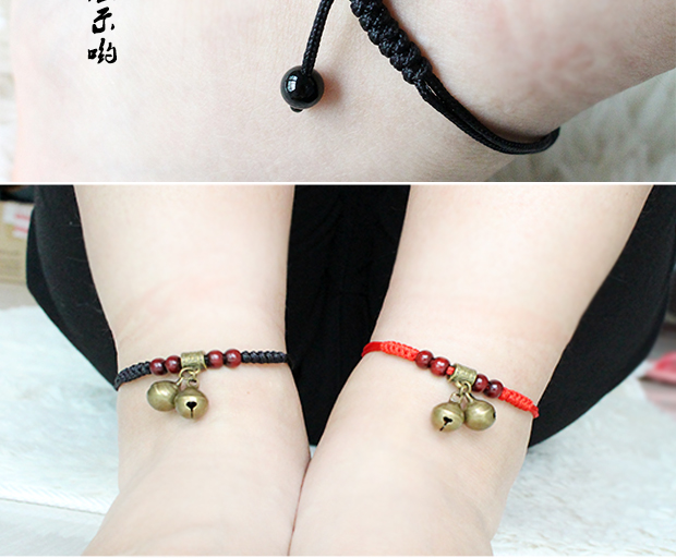 Mua một tặng một cặp sinh viên nam và nữ miễn phí vòng chân chuông retro với bạn gái âm thanh chị gái hoang dại chân đỏ dây thừng lắc chân nam