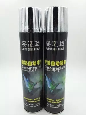 Anshida Chrome Plating Automatic Hand Paint Chrome Plating Paint Plating Color Bright Chrome 350ML