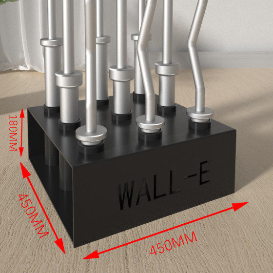 가정용 바벨 랙 9 홀 오스트리아 바 보관 및 보관 삽입 트레이 상업용 대형 홀 바 오스트리아 바 보관 랙 피트니스 장비