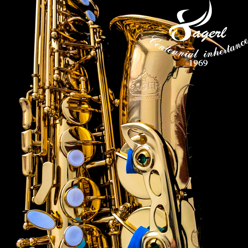 Nhạc cụ Sagor / Sagor Sachs / Sagor Paint Gold Alto E Bản nâng cấp Saxophone / Người mới bắt đầu - Nhạc cụ phương Tây