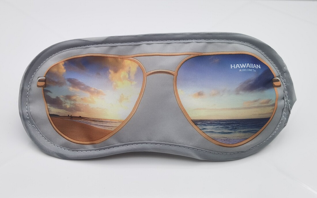 Hawaiian Airlines First Class Beach Sunset Silk Eye mask double - layer shade eye cover