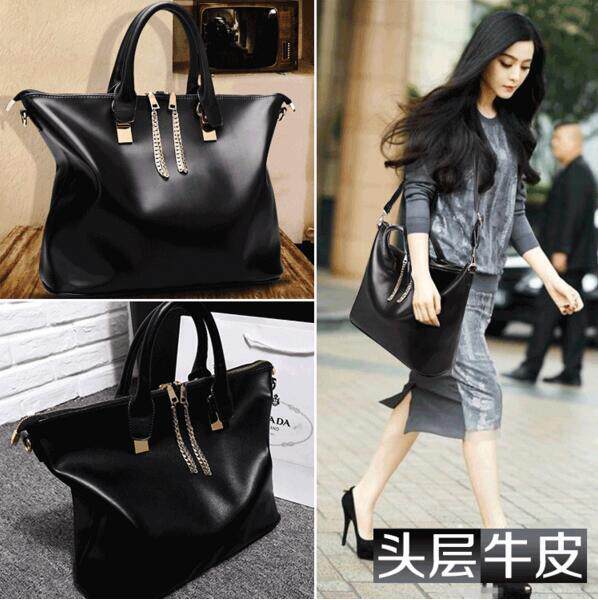 European station big bag 2021 new tide - leather handcuff simple fashion female bag slope - shoulder slope bag bag