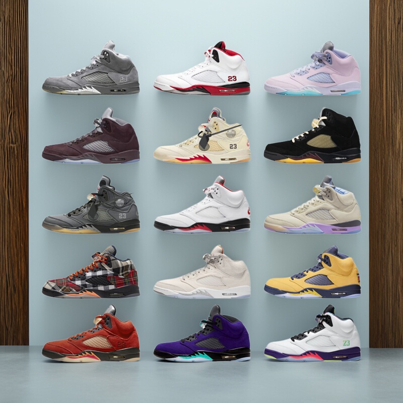 Aj5 Men's Shoes Rukawa Maple Black Cicada Wing White Cement Black Silver Low International Flight Oreo China Jade East Single Bull