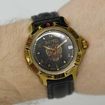 Russian male watch double-headed eagle copper shell VOSTOK oriental watch commander mechanical waterproof and earthquake-proof nightlight Europe and America