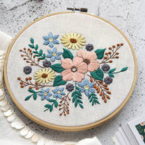 Deserted autumn embroidery diy handmade embroidery material package Self-embroidery To pass the time Adult beginner creative fabric art