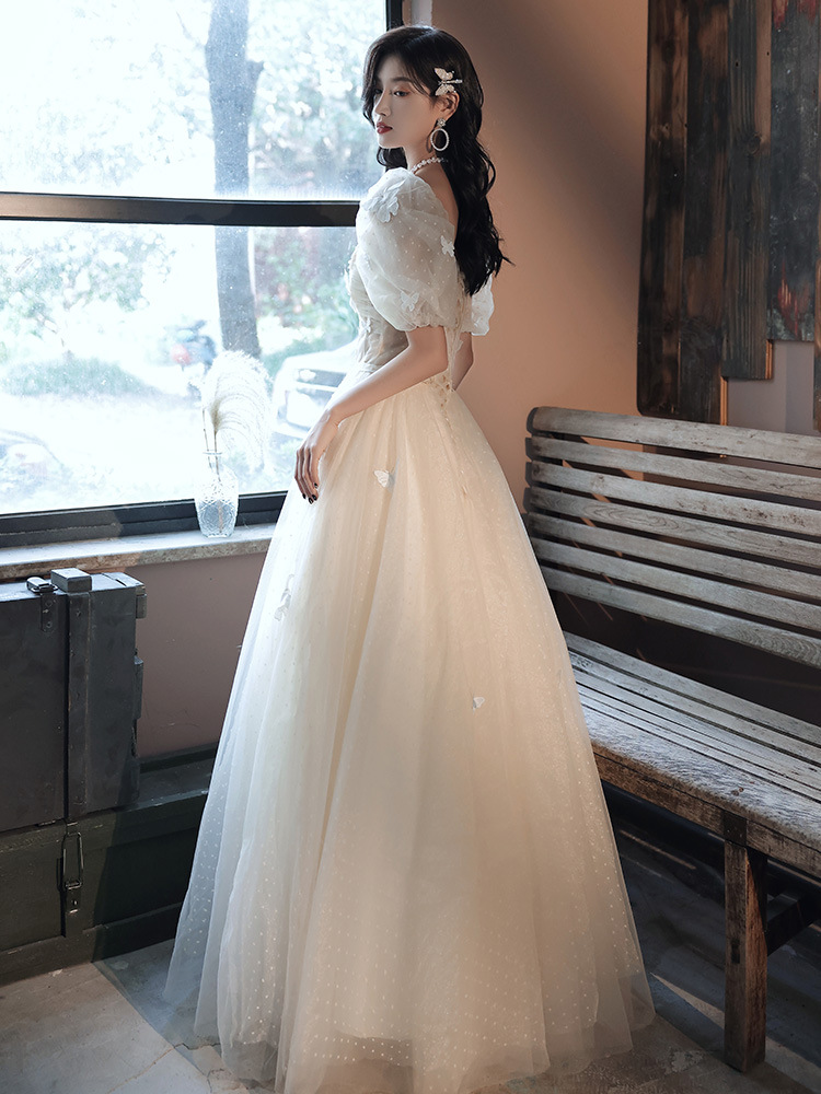 Evening dress, piano performance costume for elementary school students, champagne color, 2023 collection, new collection Evening dress, piano performance costume for elementary school students, champagne color, 2023 collection, new collection