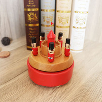 Creative handmade wooden Christmas music box music box Castle in the Sky Spirited Away Birthday Valentines Day Gift