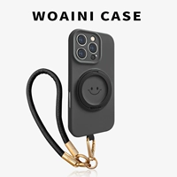 [Графитовый цвет] Вращающаяся на 360° подставка★Настоящий жидкий силикон★С кожаным ремешком