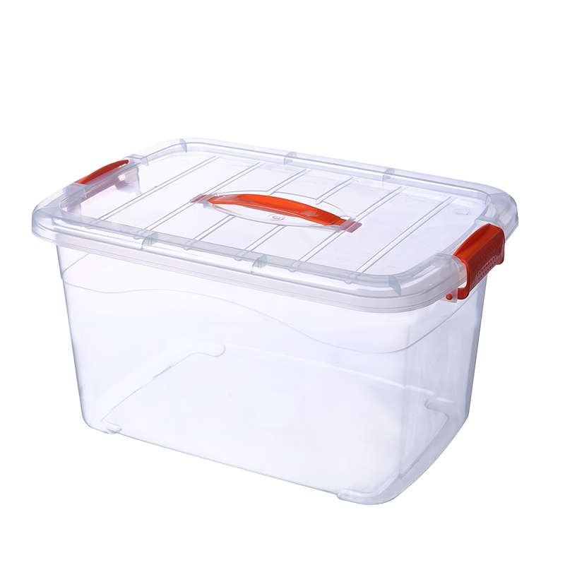 Transparent large number plastic containing box clothes toy finishing box with covered containing box containing case three sets