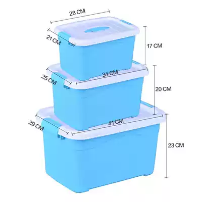 Transparent storage box plastic wardrobe finishing box covered storage box small extra-large snack clothes toy storage box