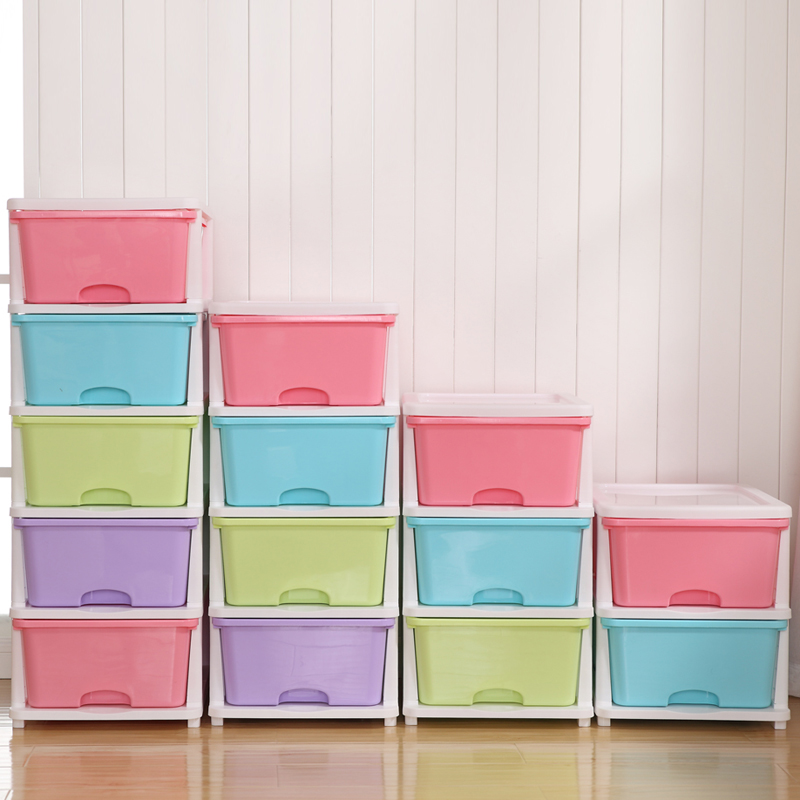 Free Stacking Single Layer Plastic Drawer Underwear Storage Box