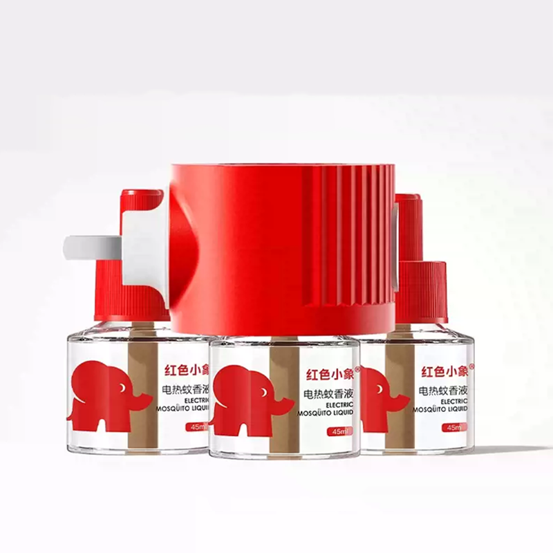 红色小象电热蚊香液一器三液