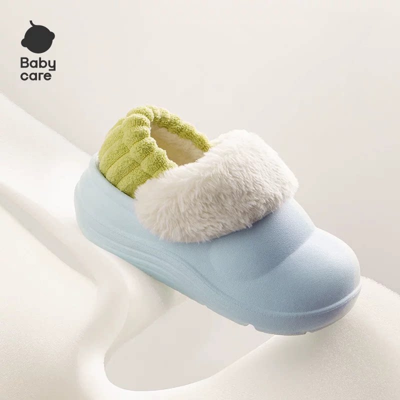 babycare儿童拖鞋冬季可拆卸防水男童室内家居女童宝宝棉拖鞋秋冬 防居实拍商品图