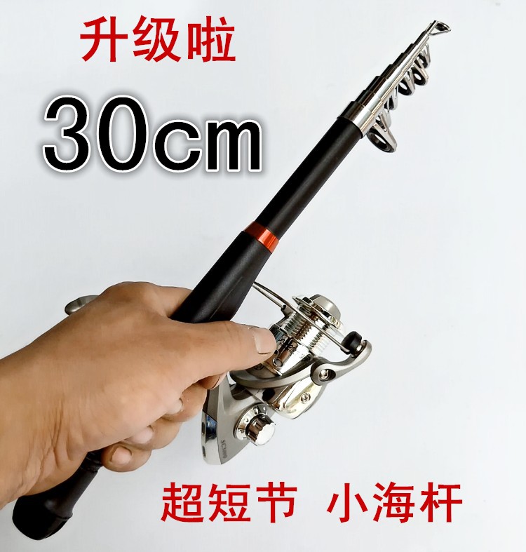 Ultra Short Section Sea Rod Throwing Rod Portable Fishing Rod Suit Sea Rod Mini Palm Fishing Rod Fishing Rod Small River Rod