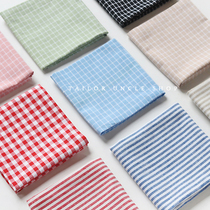 Thin-style pure cotton fresh light and elegant plaid dining cushion Western food cloth art napkins Gourmet Food Photography Props Preferential Treatment.