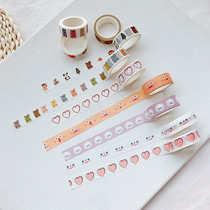 ins Wind Korean neghong gummy bear cloud smiley face flower cartoon and paper tape hand account decoration material stickers