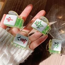 Get the blame for the mahjong hairpin clip rear brain spoon small number hairpin hairpin hairpin net red back brain spoon new fun clip childrens headgear